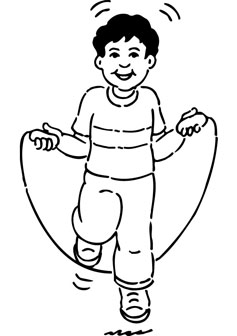 237x336 Free Boy Jumping Rope Coloring Page