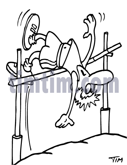 414x535 Free Drawing Of Highjump Bw From The Category Sports