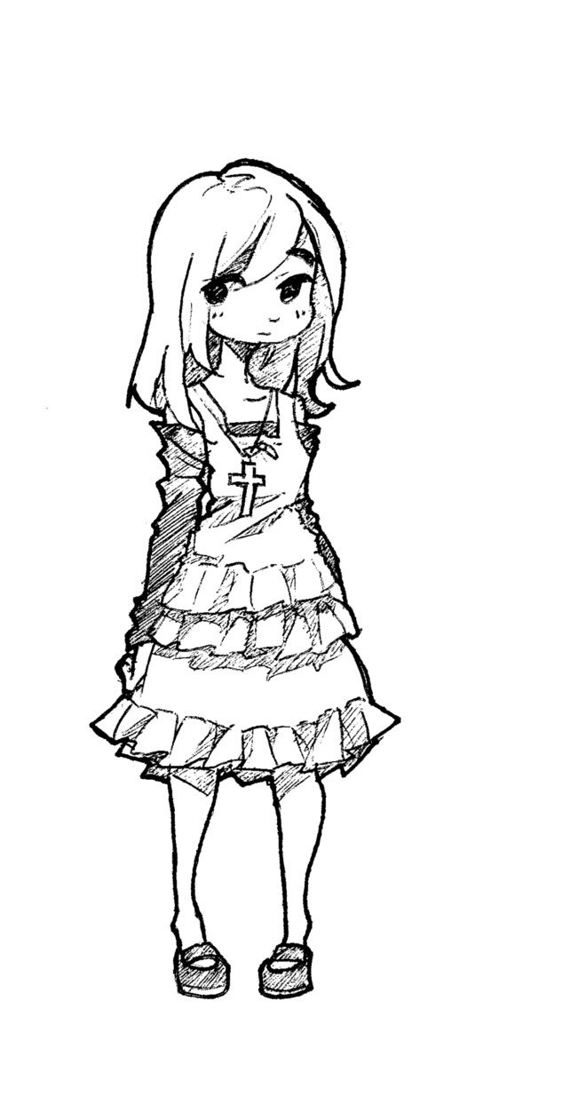 642x1244 Girl Drawing By Jump Button