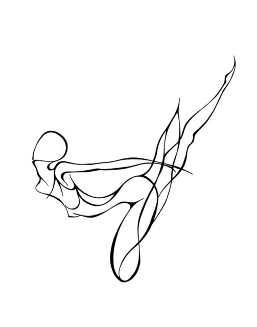 503x640 Lyudmila Kogan Artwork Jump Original Drawing Pen Abstract