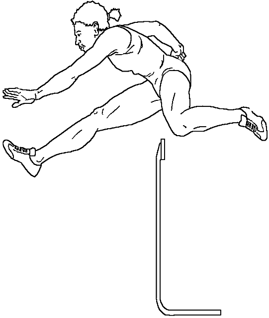 541x640 Coloring A Woman Which Practices The 100 Metres Hurdles By Jumping