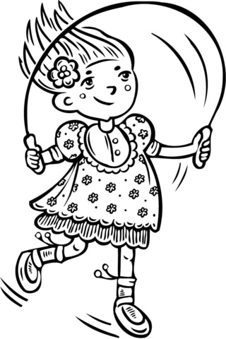 320x480 Girl Jumping Rope Coloring Page Free Printable Coloring Pages