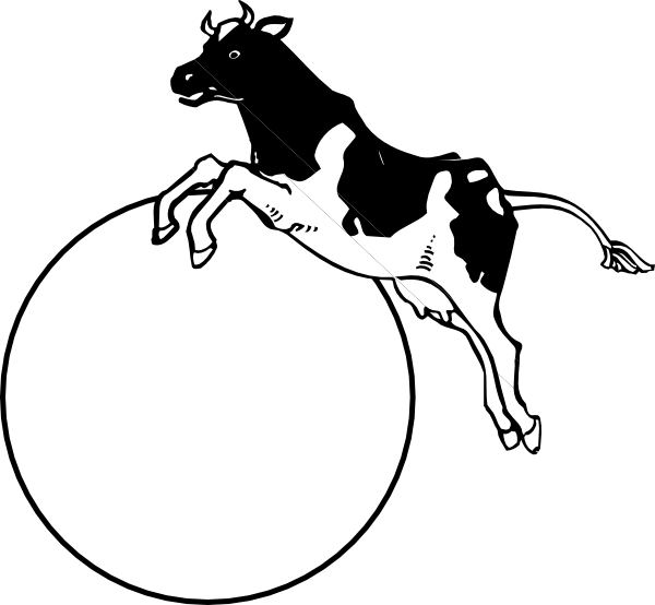 600x554 Cow Jumping Over Moon Clip Art