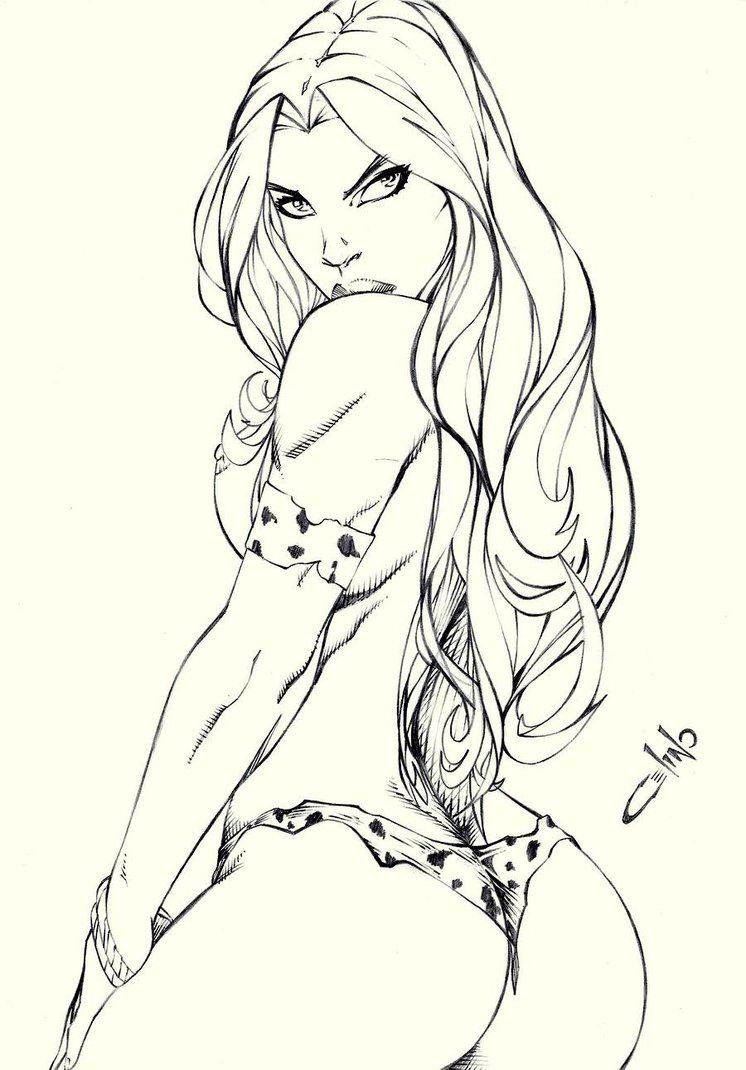 746x1070 Jungle Girl By Celino By Vmiferrari Comic Book Coloring