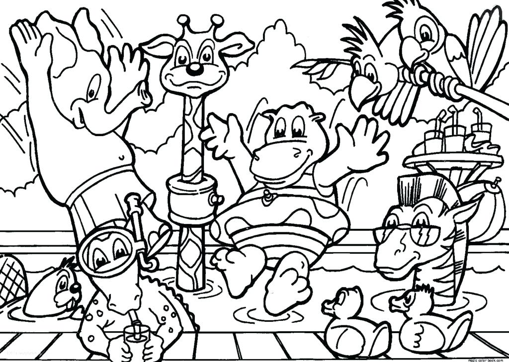 1024x729 Jungle Printable Coloring Pages As Top Printable Jungle Animals