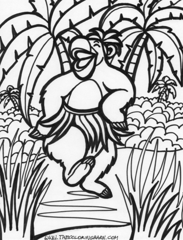 640x839 Jungle Scene Coloring Pages 424983