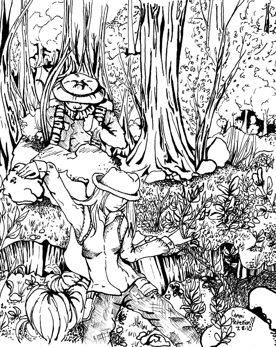 900x1132 Drawn Jungle Jungle Scenery