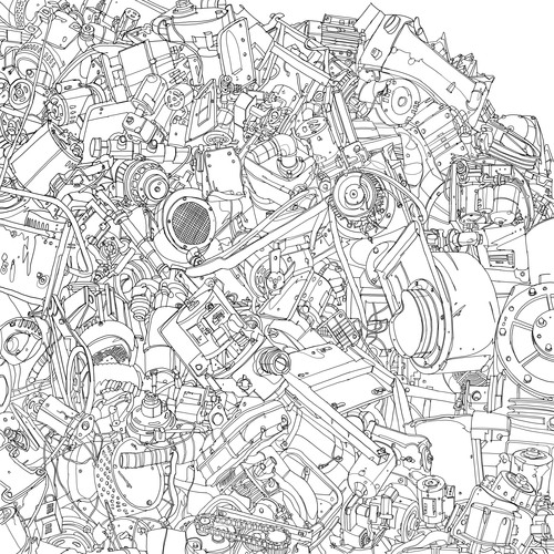 500x500 Junkyard Pilex.jpg Drawing Drawings And Illustrations