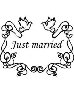 240x300 Just Married Decal For Wedding