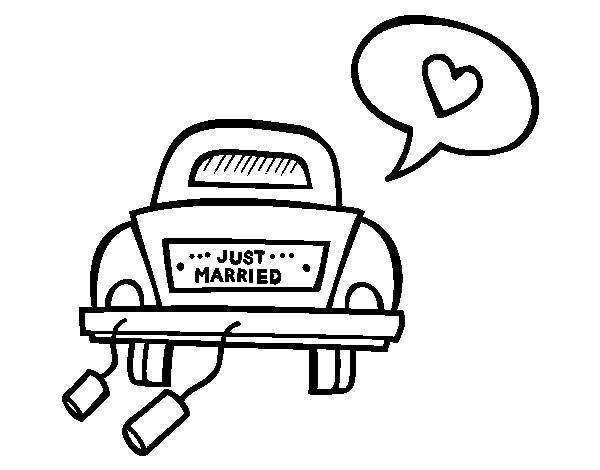 600x470 Wedding Car Coloring Page
