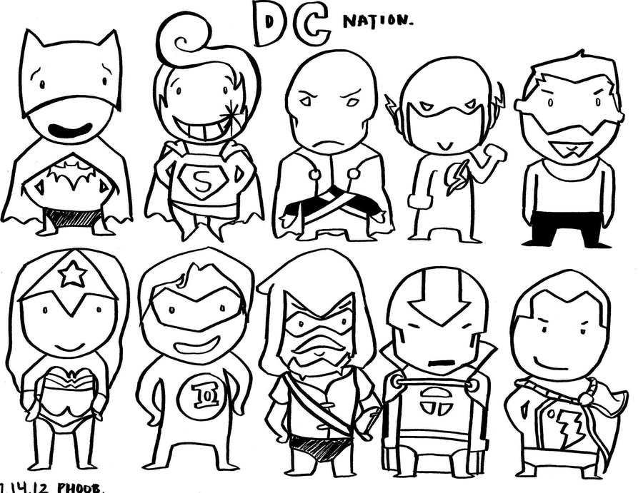 900x691 Justice League By Phoobers