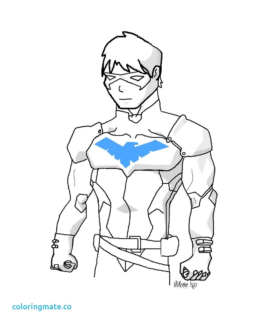 900x1064 Nightwing Coloring Pages Unique How To Draw Young Justice