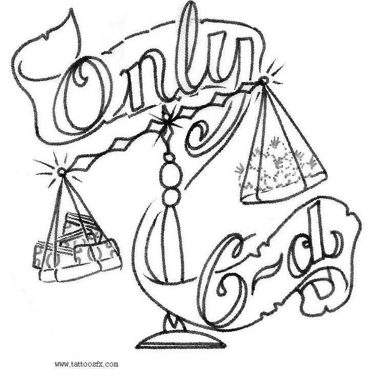 720x747 Outline Awesome Justice Tattoo Drawing