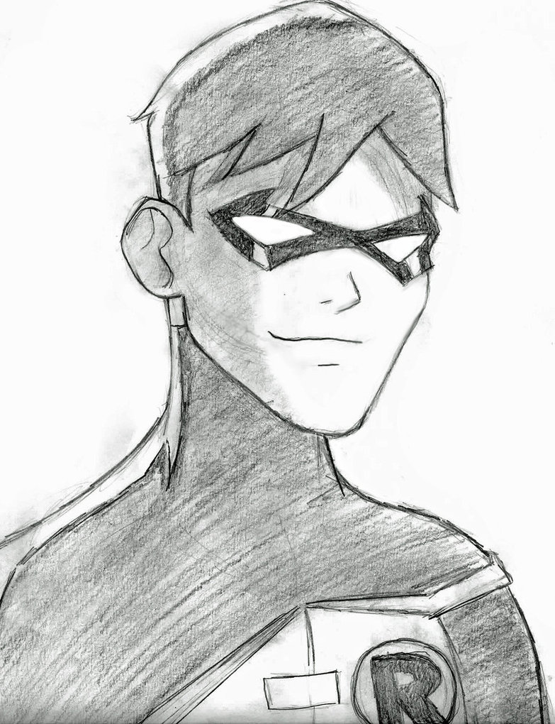 783x1020 Young Justice Robin Bandw By Gamerzzon