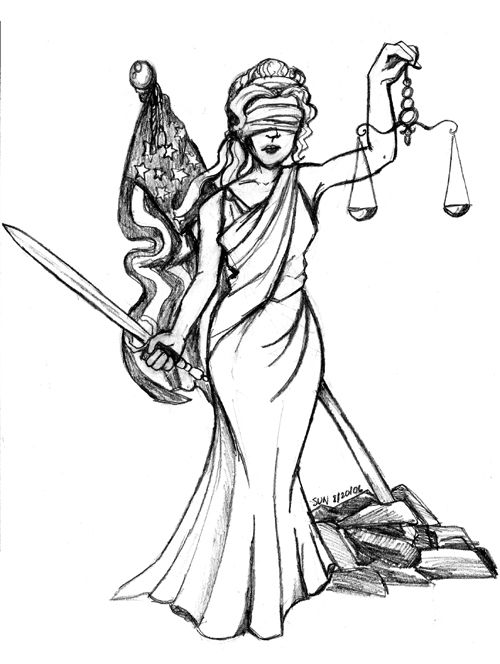 500x664 Lady Justice Drawings