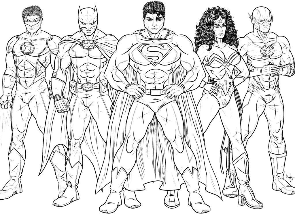 1024x745 Free Justice League Coloring Pages