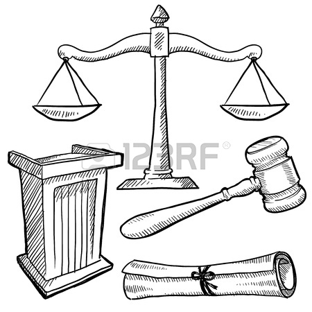 450x450 Doodle Style Scales Of Justice Vector Illustration Stock Photo