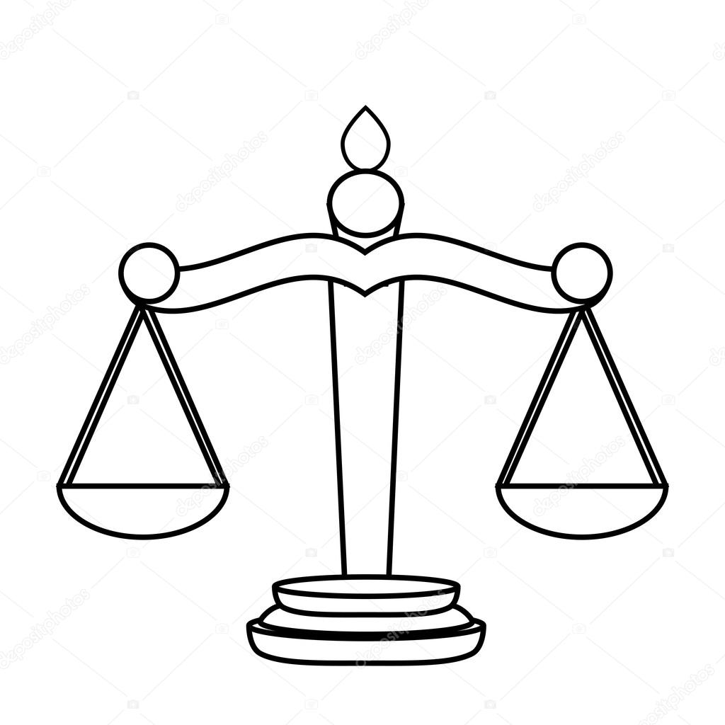 1024x1024 Scales Of Justice Stock Vector Pavlentii