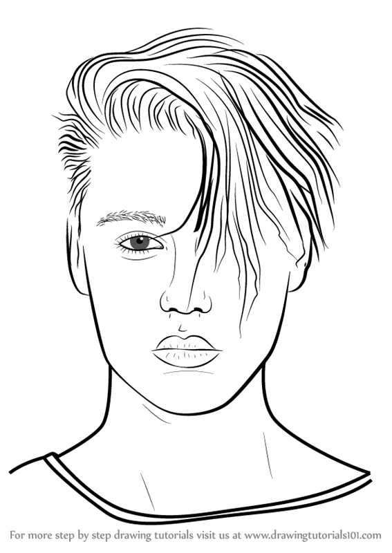 567x800 Learn How To Draw Justin Bieber V2 (Singers) Step By Step