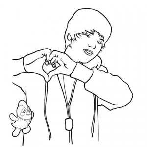 300x300 Justin Bieber Coloring Pages To Print For Free