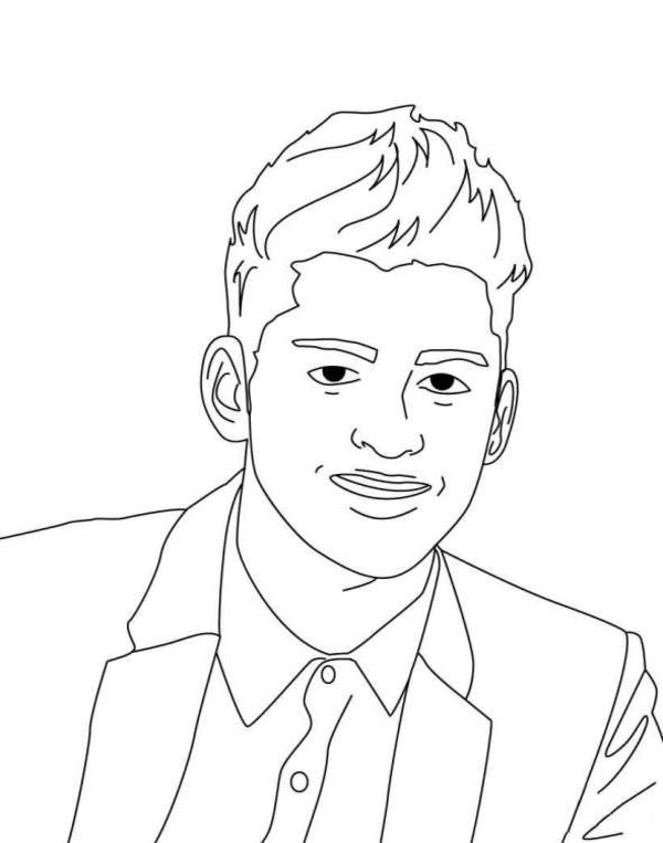 600x763 Justin Bieber Coloring Pages