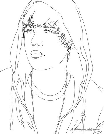364x470 Justin Bieber Face Coloring Pages
