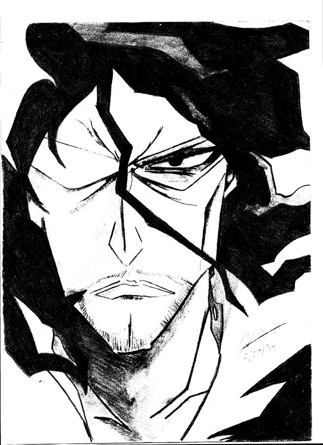 654x900 Bleach Zangetsu Drawing By Justin Segner