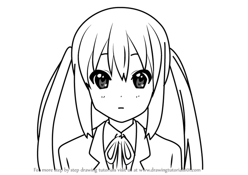 800x567 Learn How To Draw Azusa Nakano From K On!! (K On!!) Step By Step
