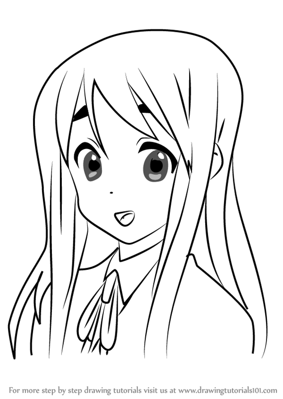 567x800 Learn How To Draw Tsumugi Kotobuki From K On!! (K On!!) Step By