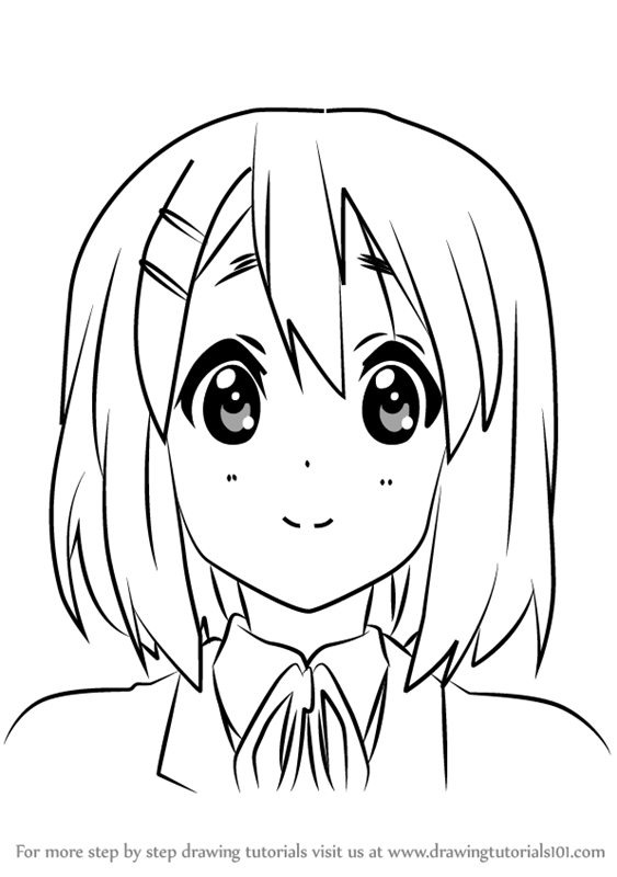 563x800 Learn How To Draw Yui Hirasawa From K On!! (K On!!) Step By Step