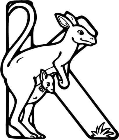 409x480 Letter K Is For Kangaroo Coloring Page Free Printable Coloring Pages