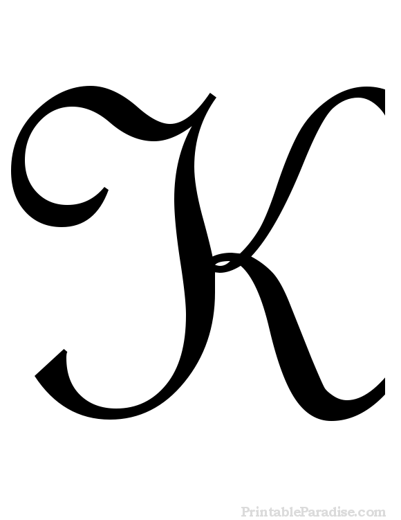 580x751 Printable Letter K In Cursive Writing Crafty Stuff
