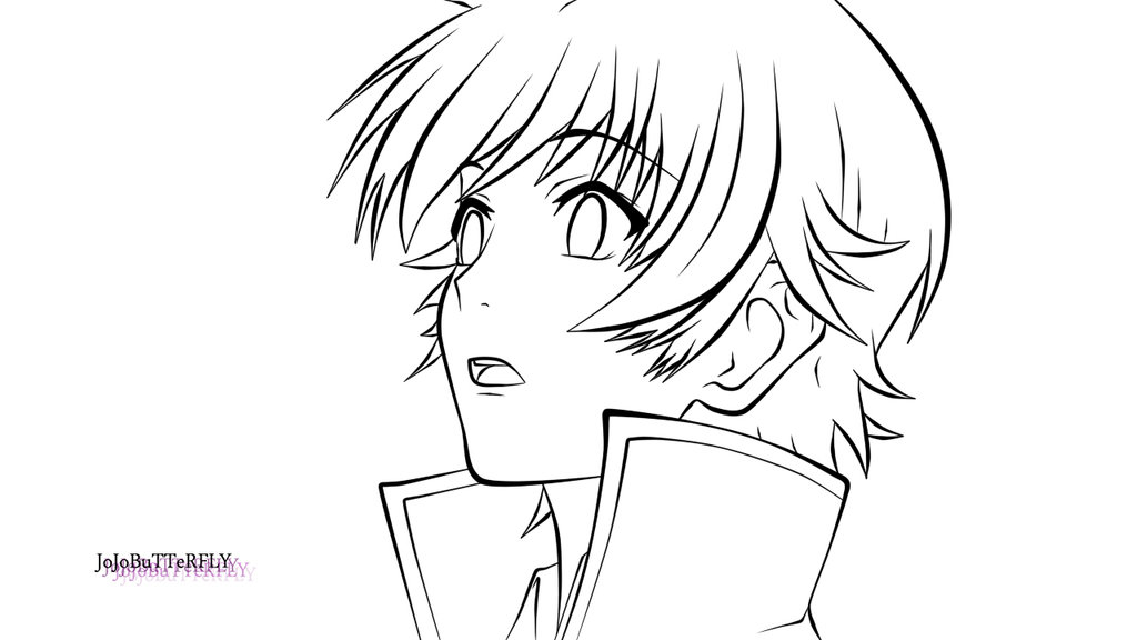 1024x576 Yashiro From K Project Lineart By Jojobutterfly