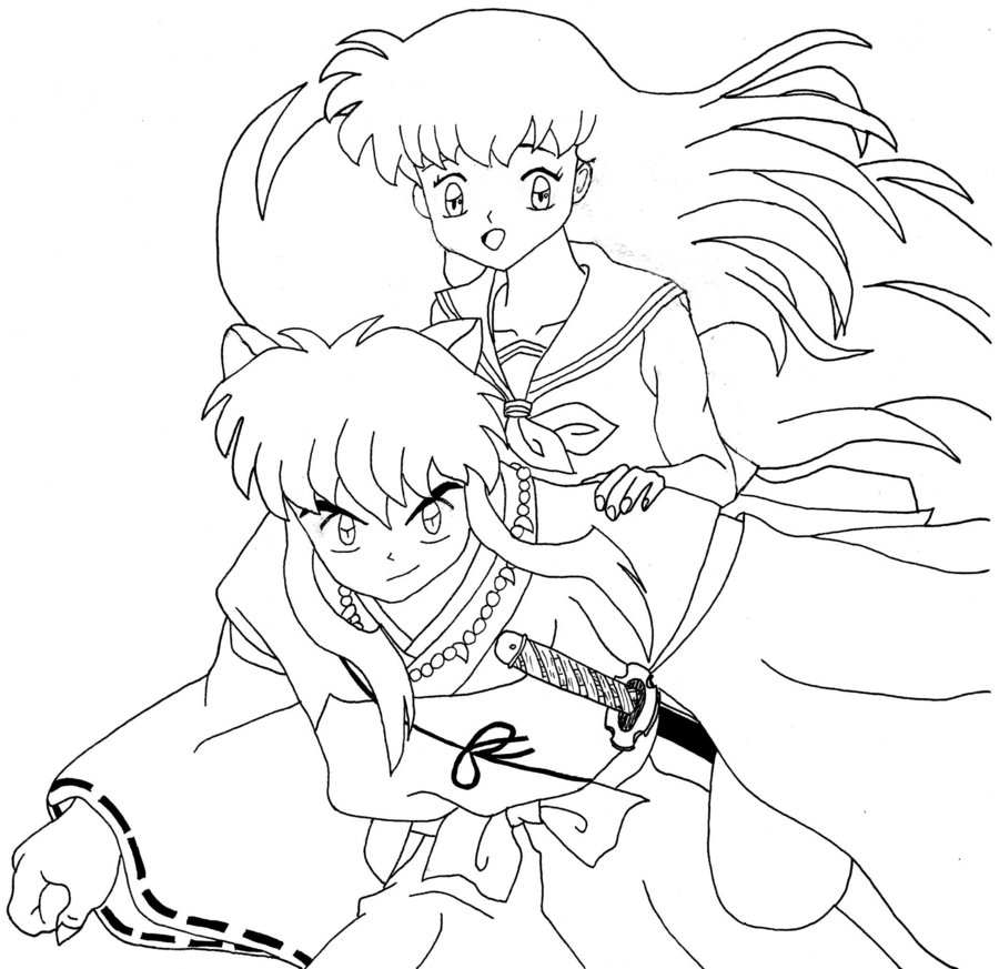 900x873 Inuyasha And Kagome By Inusaiga