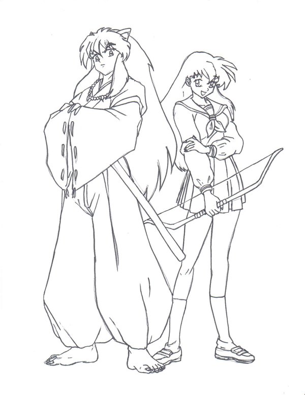 600x776 Inuyasha And Kagome By Yinwolf8904