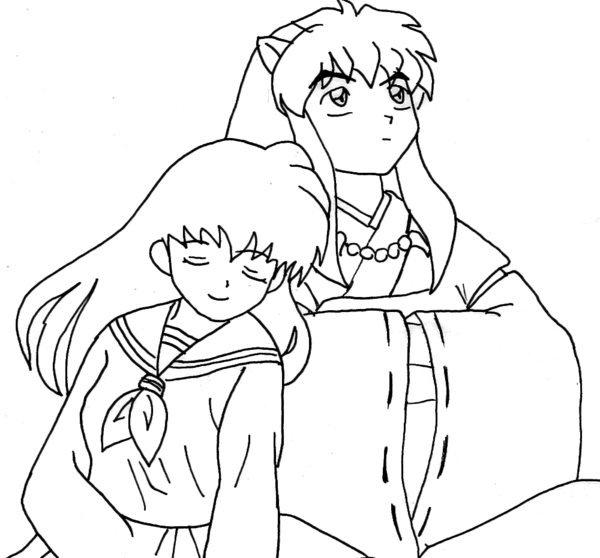 600x558 Inuyasha And Kagome Together By Wolven Sorceress