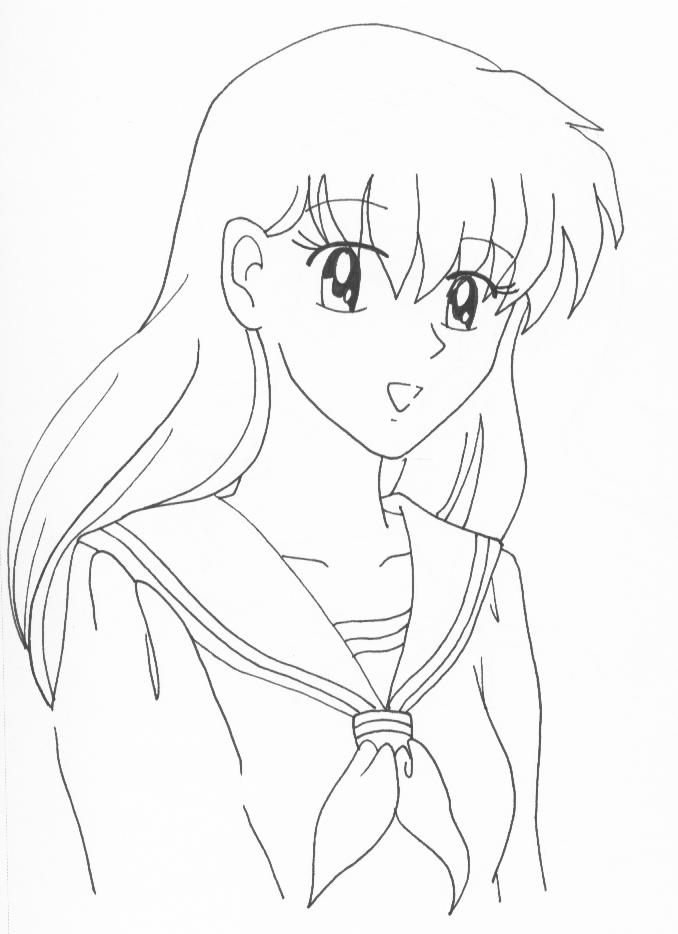 678x934 Kagome 1 Lineart By Ace Chan1
