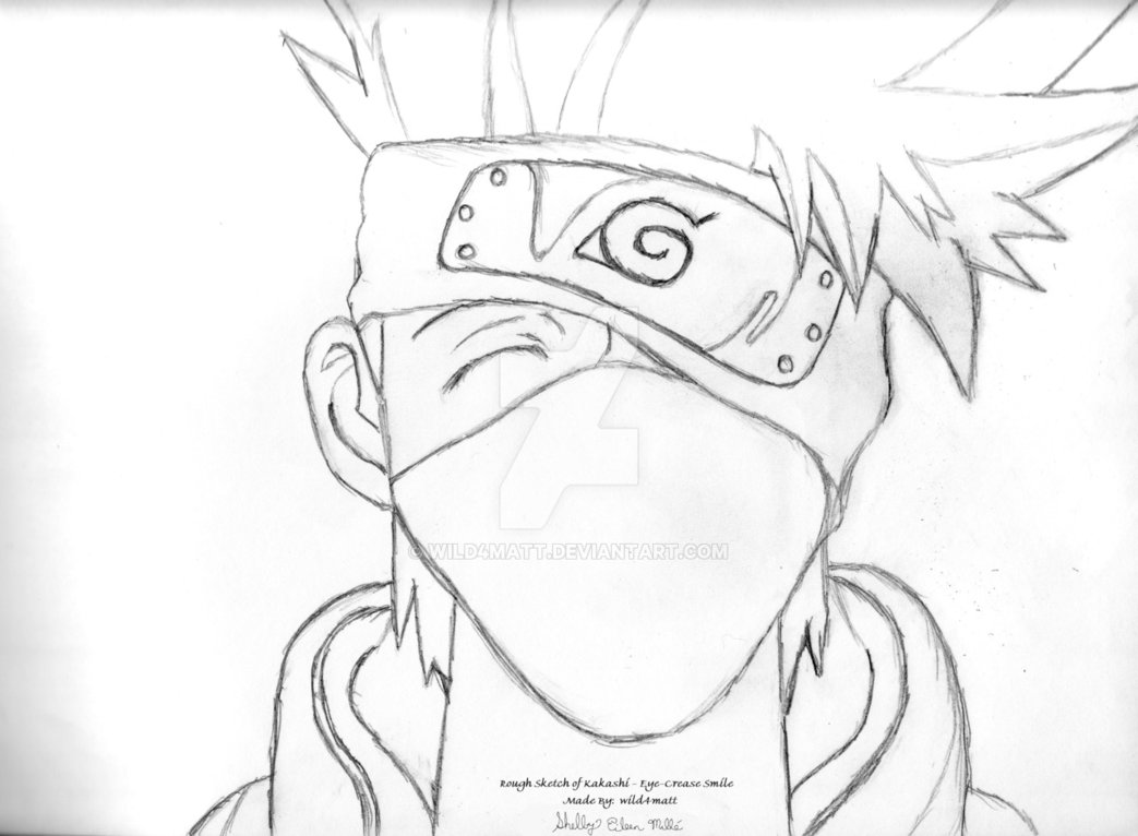1043x766 Kakashi Adorable Smile By Wild4matt