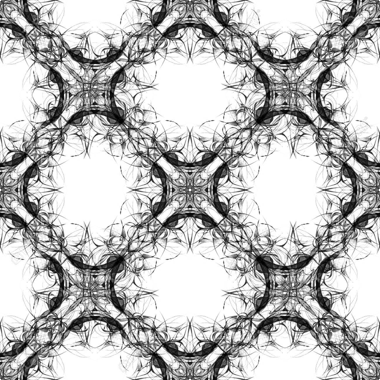 1300x1300 Seamless Abstract Kaleidoscope Pattern. Hand Drawn Curly Shapes