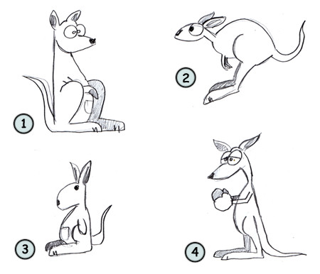 450x386 Drawing A Cartoon Kangaroo