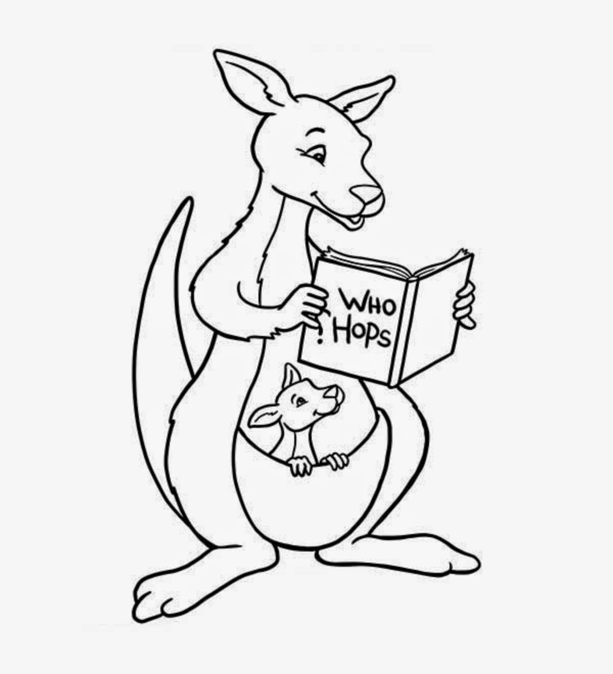 1200x1320 Colours Drawing Wallpaper Cute Kangaroo Holds Its Kid Colour