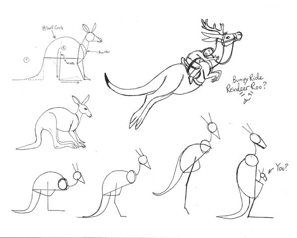 600x481 Draw A Kangaroo 3 By Diana Huang