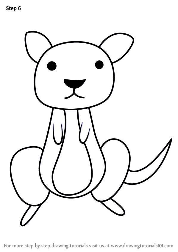 598x844 Learn How To Draw A Kangaroo For Kids (Animals For Kids) Step By