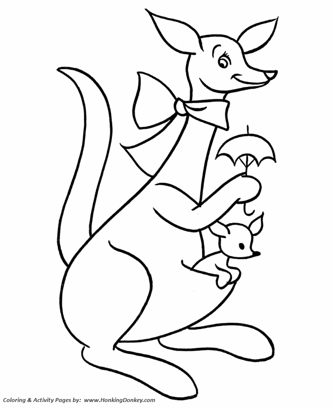 670x820 Pre K Coloring Pages Free Printable Kangaroo And Baby Pre K