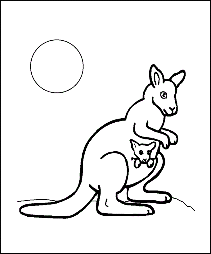 680x816 Happy Kangaroo Coloring Pages Cool Coloring De