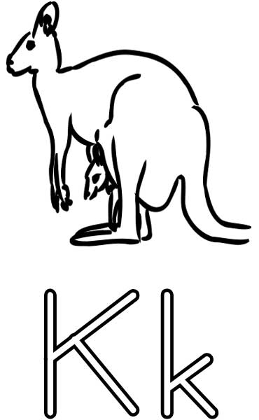 370x600 Kangaroo Coloring Page