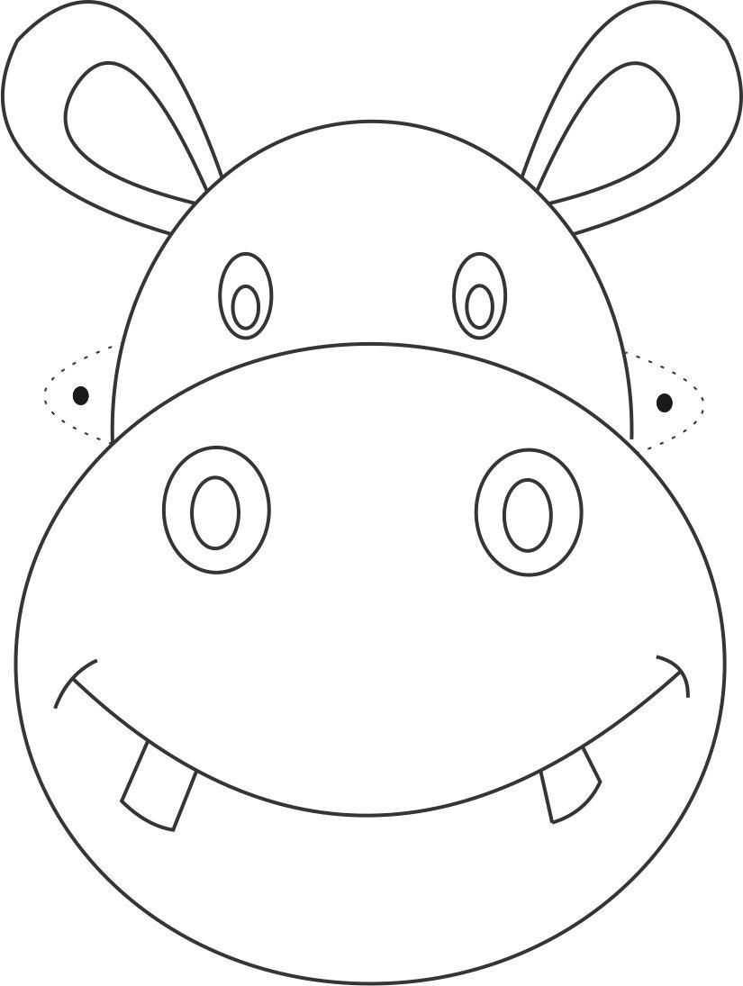 825x1095 Printable Kangaroo Mask Template Kangaroo Drawing Cut Out