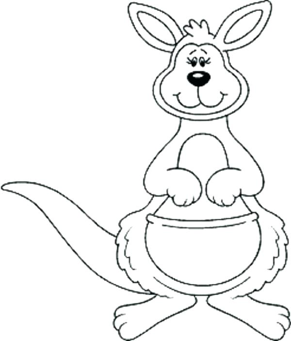 600x702 Kangaroo Coloring Page
