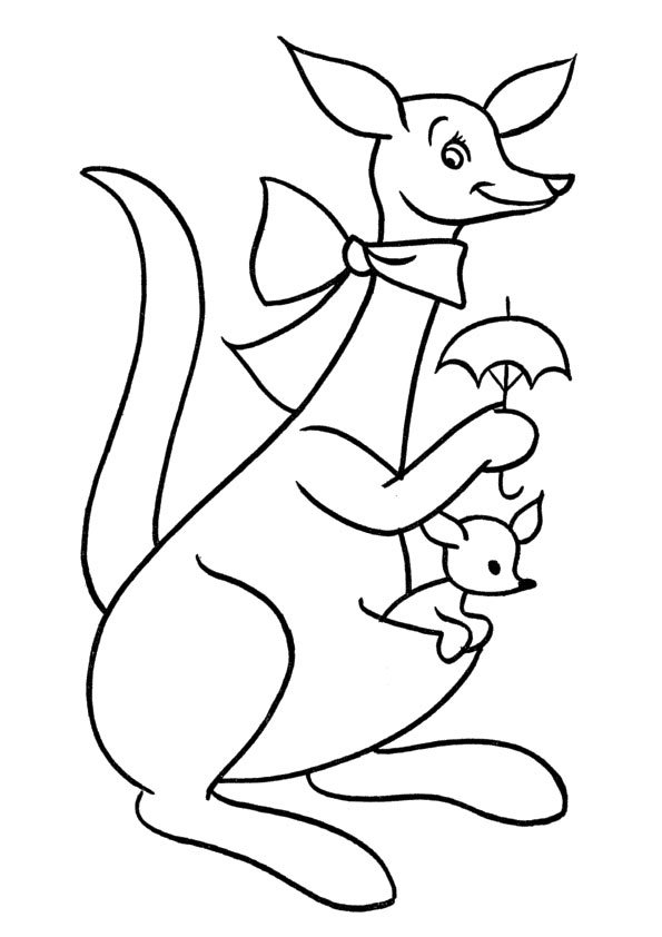 595x842 Coloring Sheets Of 10 Lovely Kangaroo For Toddler
