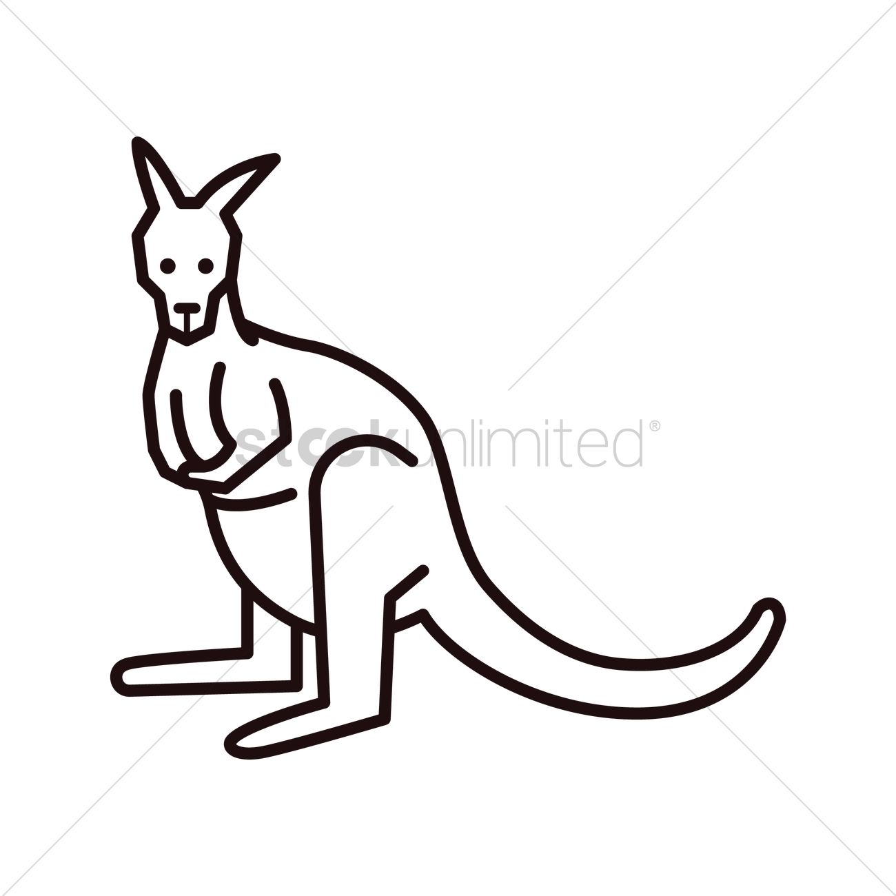 1300x1300 Kangaroo Icon Vector Image